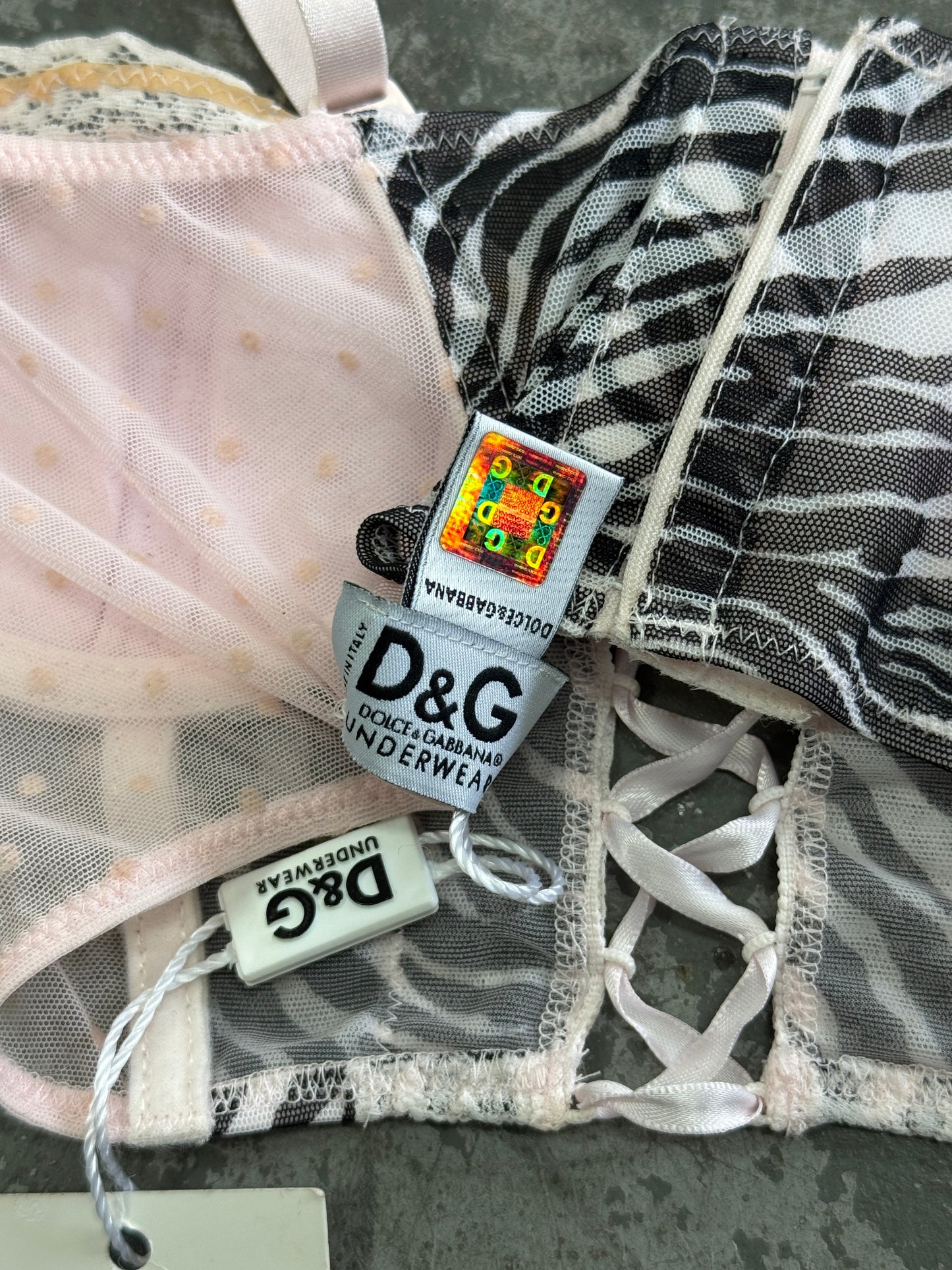 Dolce&Gabbana Pink Zebra Corset Top
