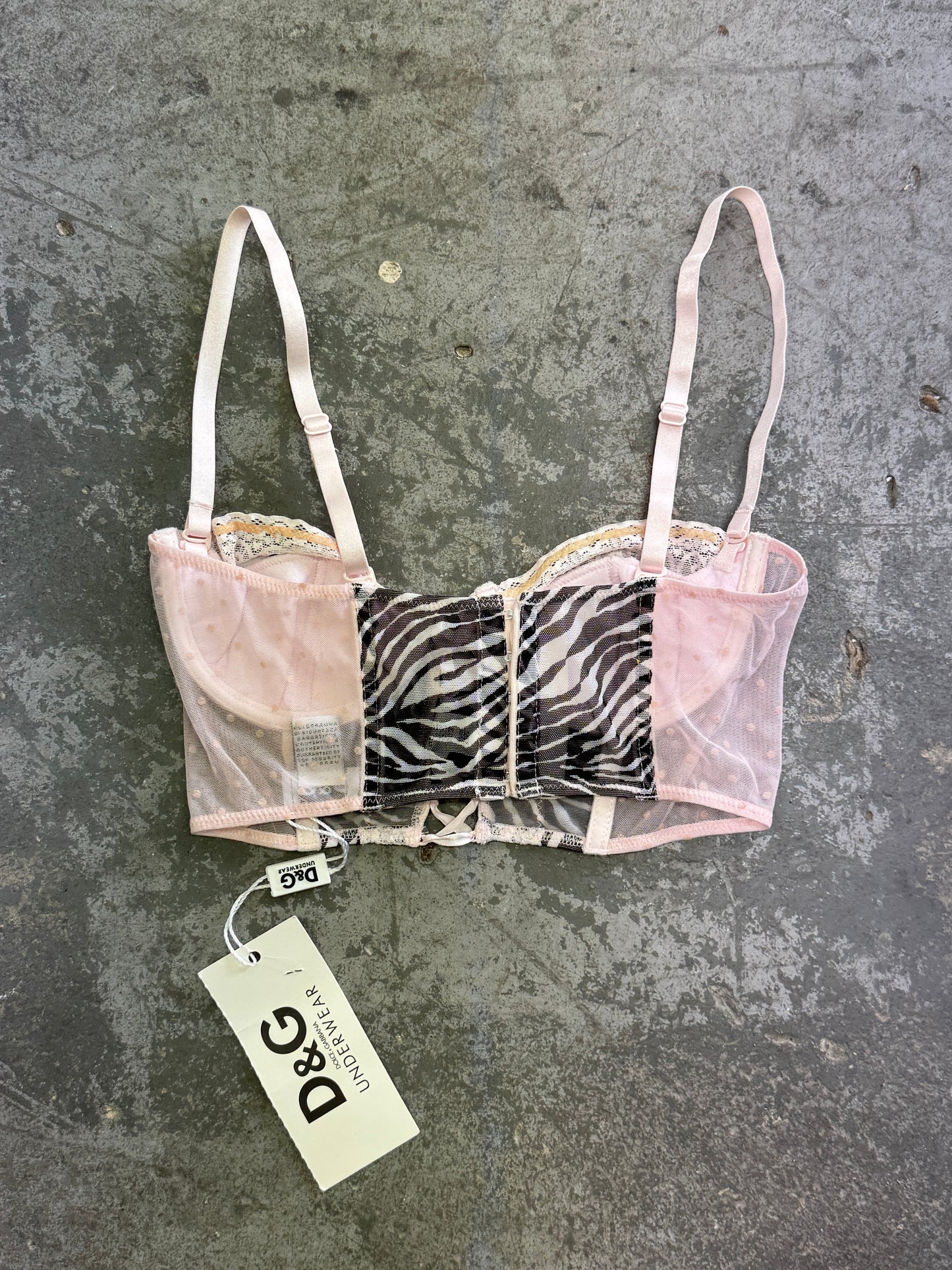 Dolce&Gabbana Pink Zebra Corset Top