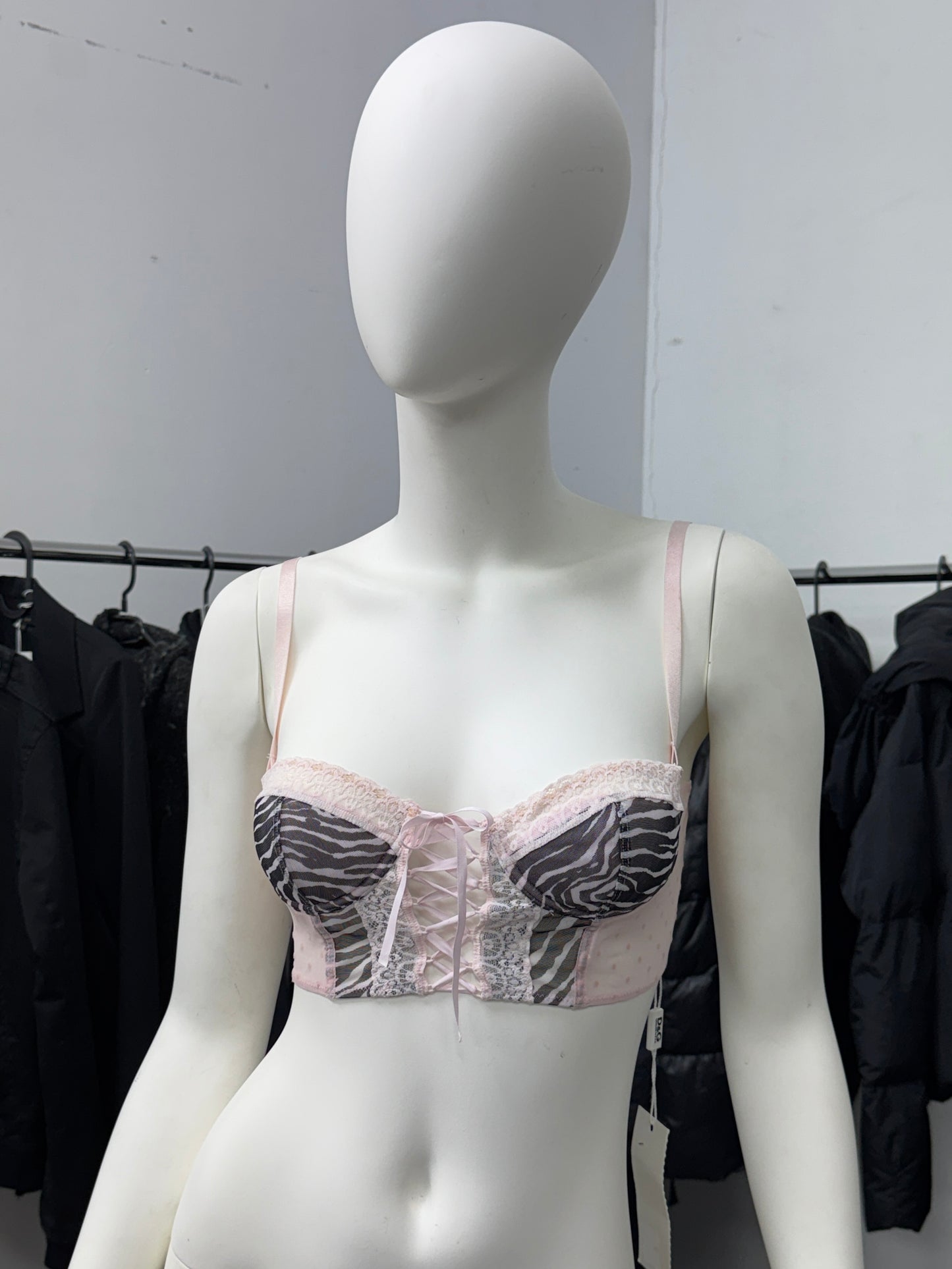 Dolce&Gabbana Pink Zebra Corset Top