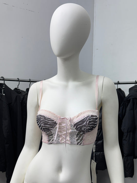 Dolce&Gabbana Pink Zebra Corset Top