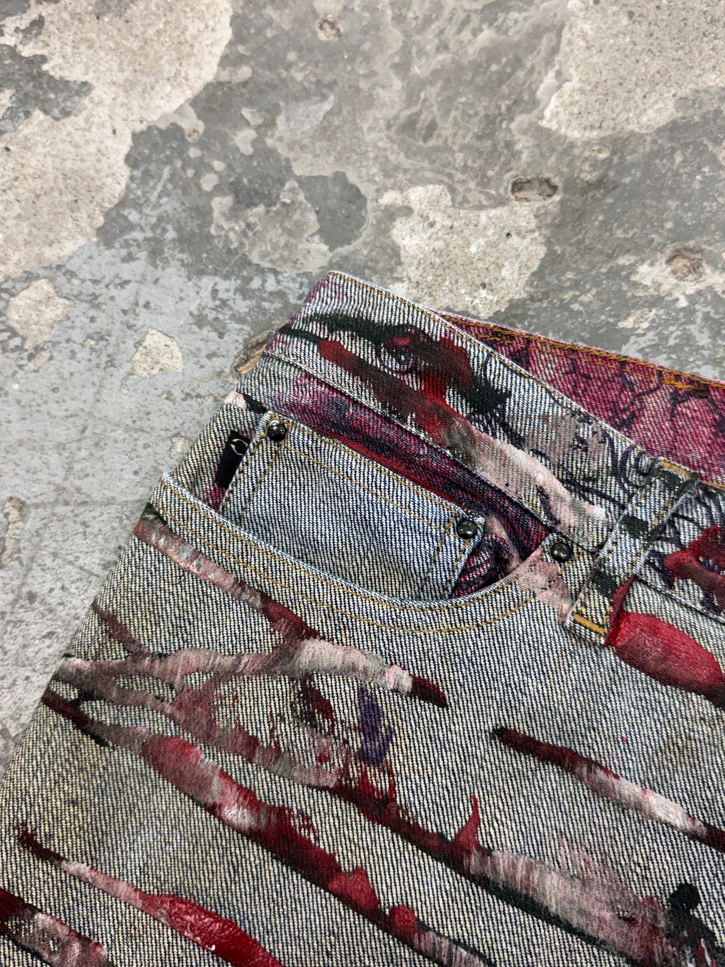 Just Cavalli Flower Print Bootcut Jeans