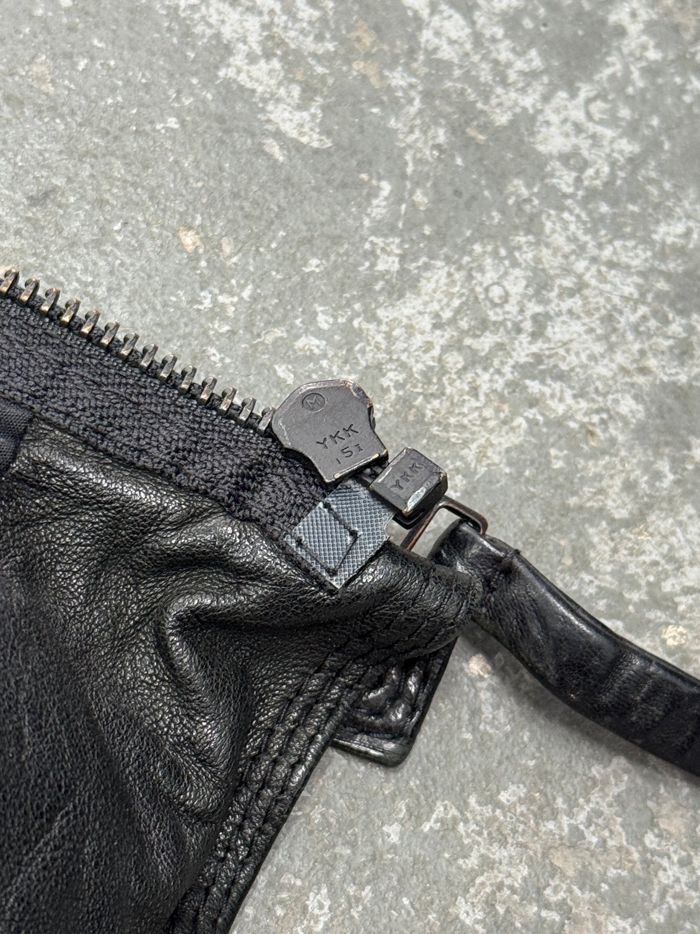 Asymmetrical Leather Vest