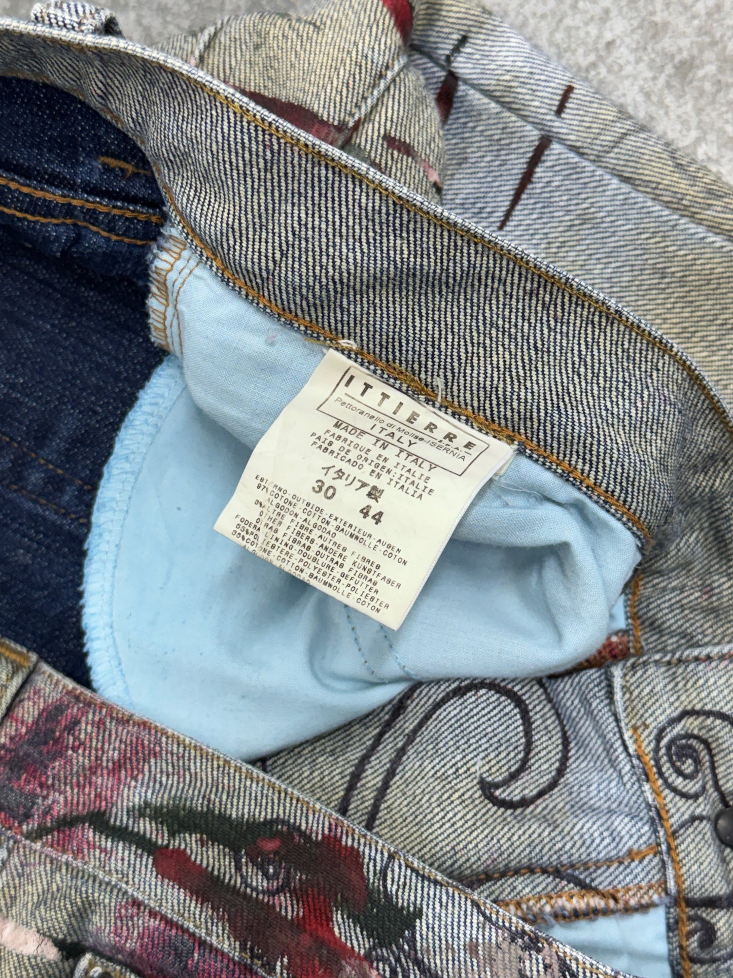Just Cavalli Flower Print Bootcut Jeans