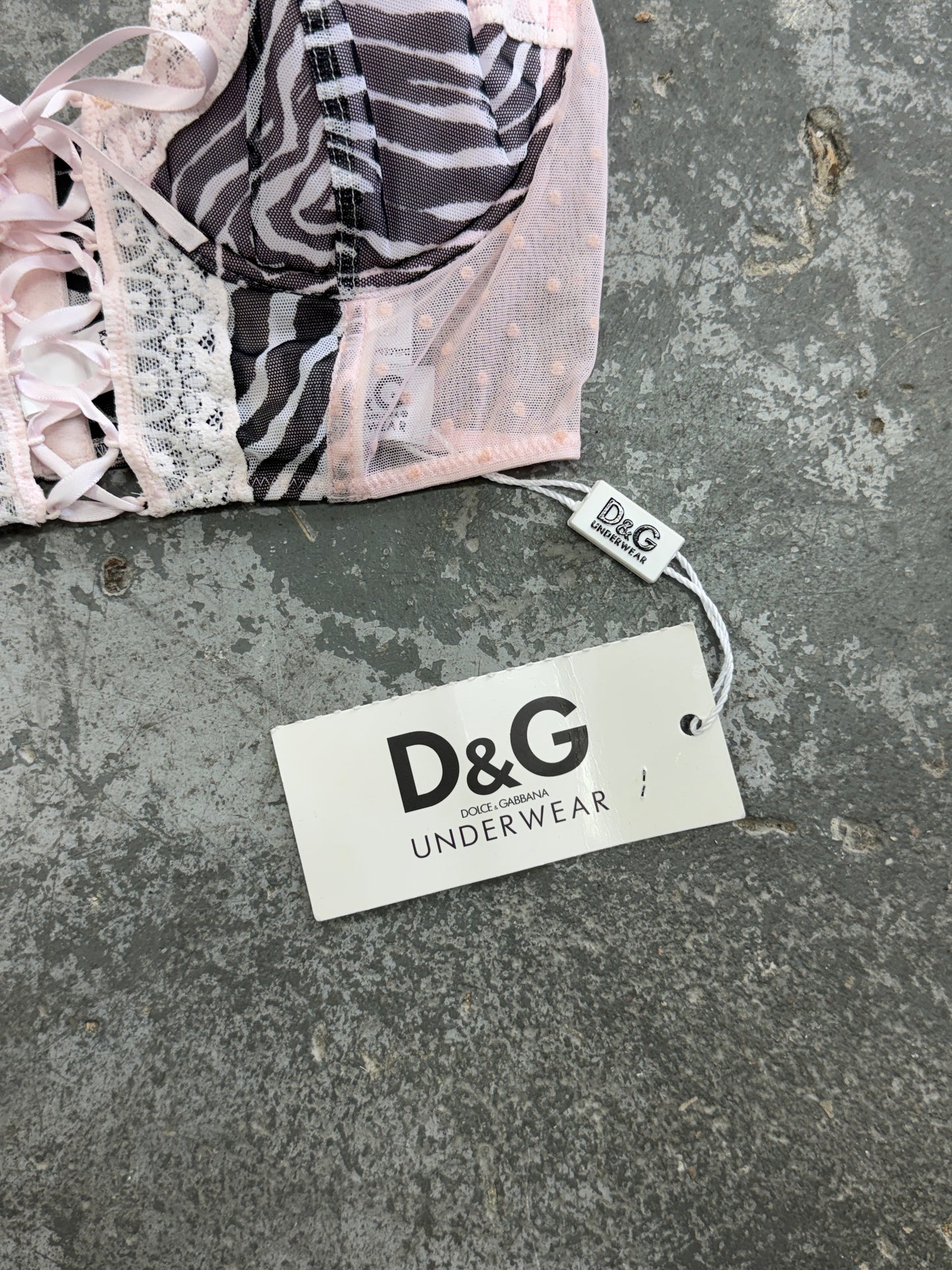 Dolce&Gabbana Pink Zebra Corset Top