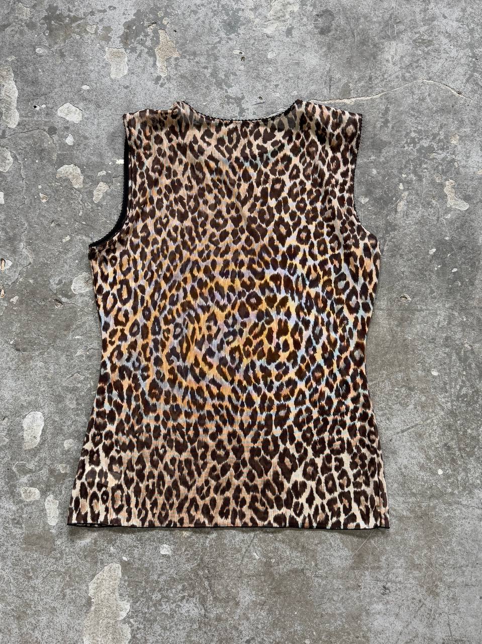 Vintage 2000s Dolce & Gabbana Underwear Leopard Print Tank Top