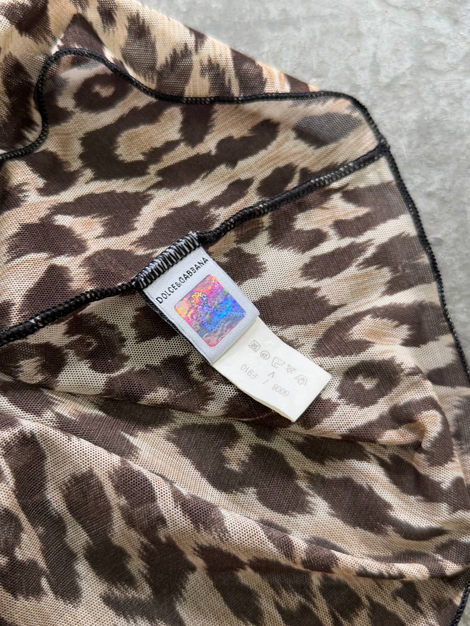 Vintage 2000s Dolce & Gabbana Underwear Leopard Print Tank Top