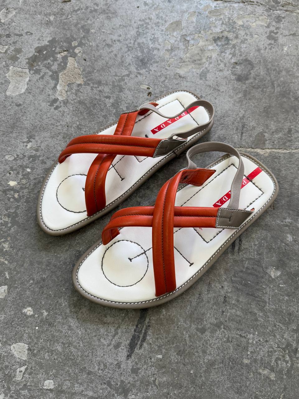 Vintage Prada Leather Sandal Slippers 2000s