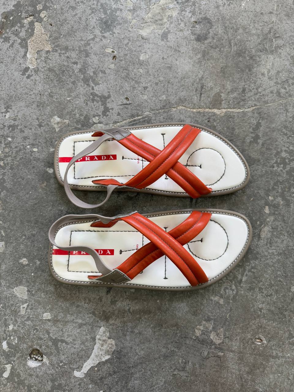 Vintage Prada Leather Sandal Slippers 2000s