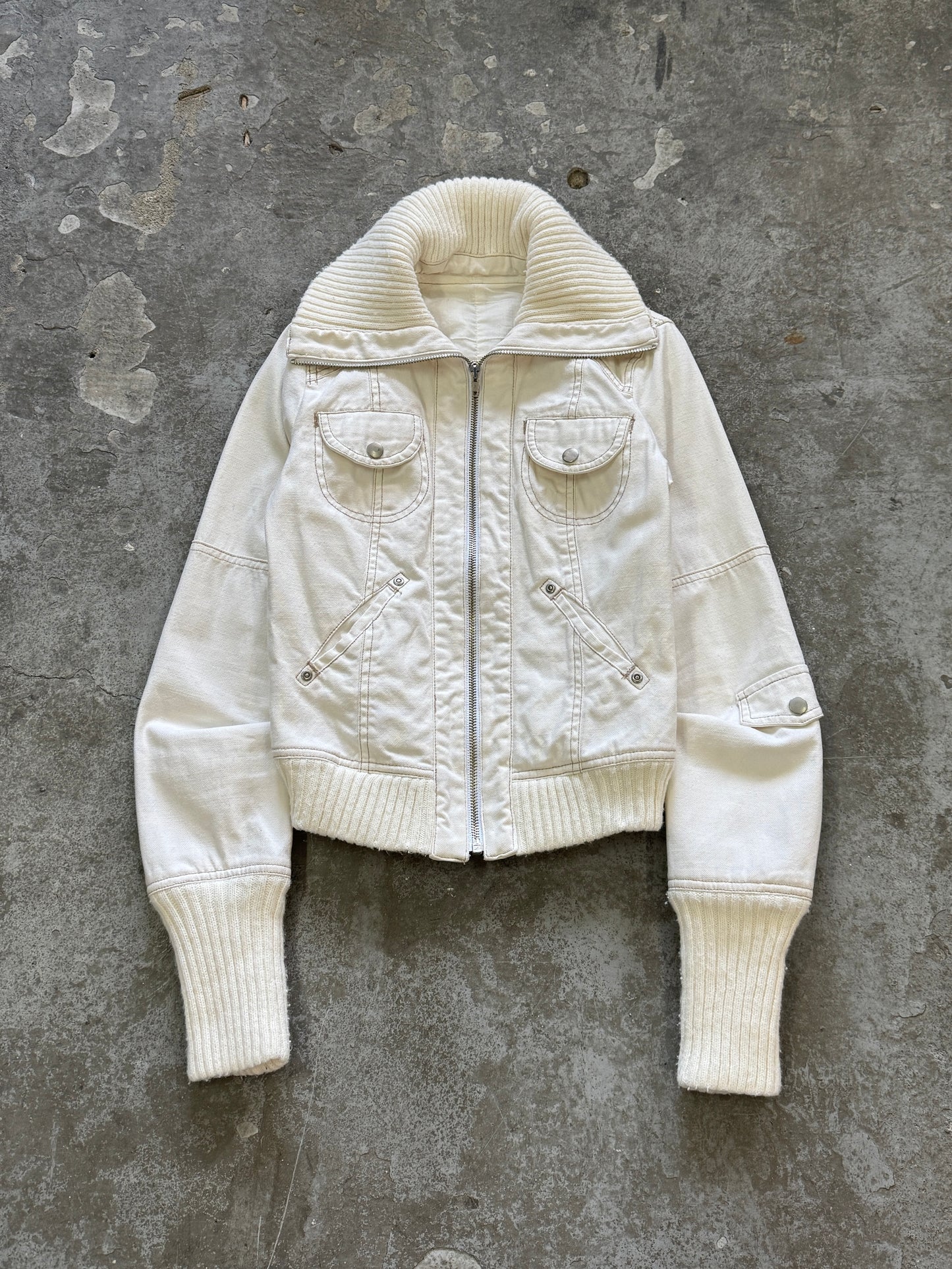 Y2K Denim Bomber Jacket
