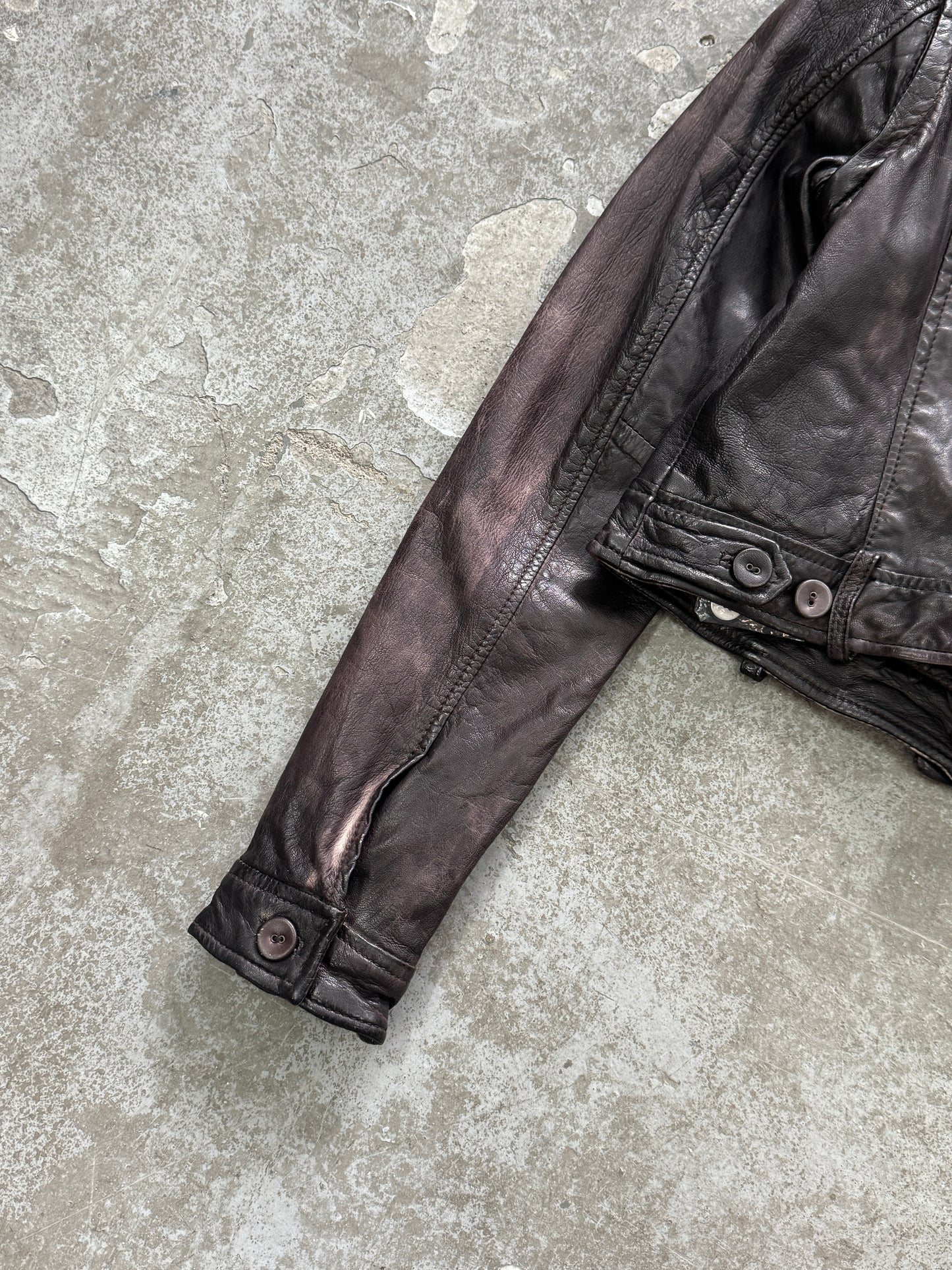 Vintage Genuine Leather Transformer Jacket/Vest