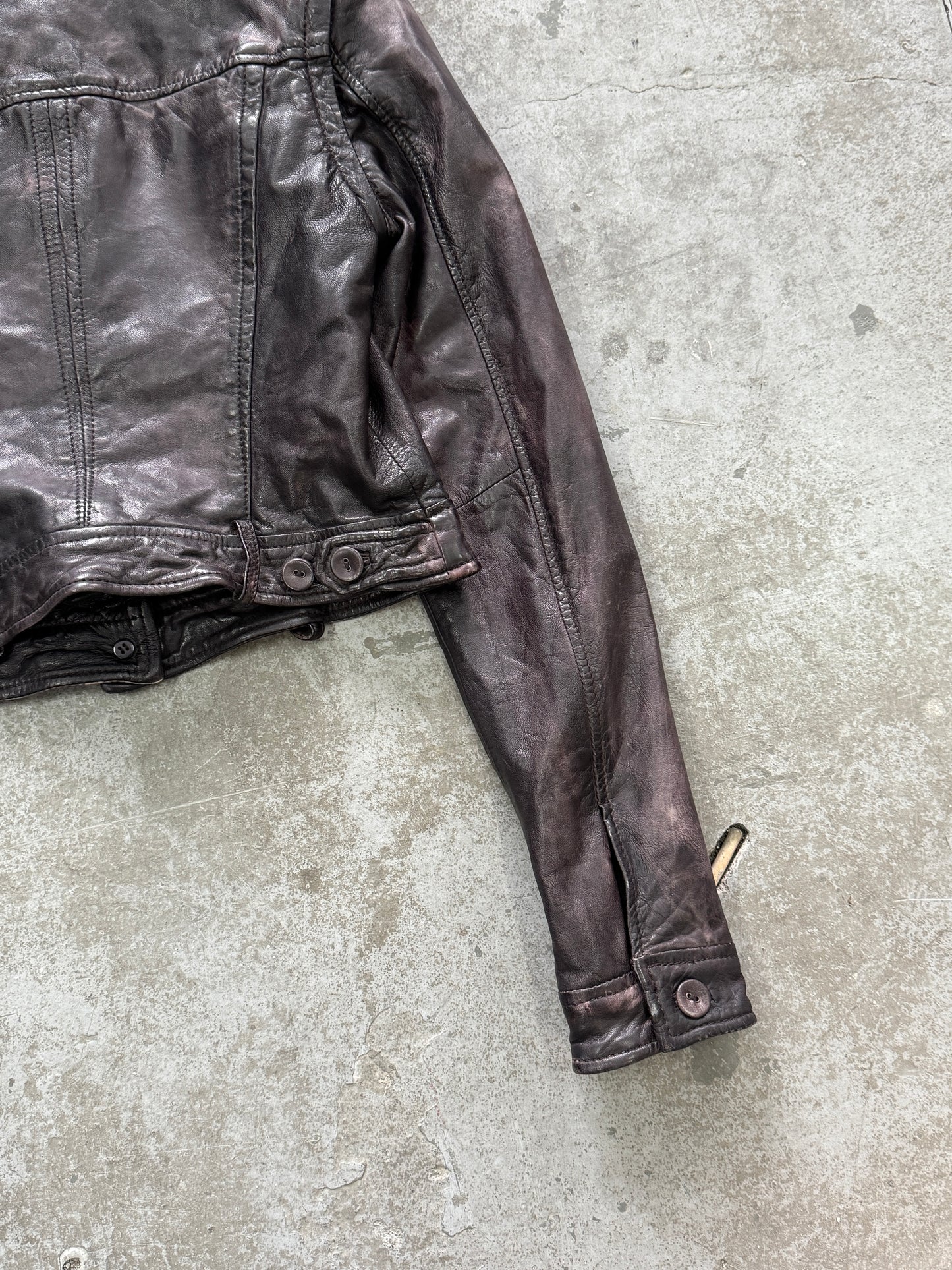 Vintage Genuine Leather Transformer Jacket/Vest