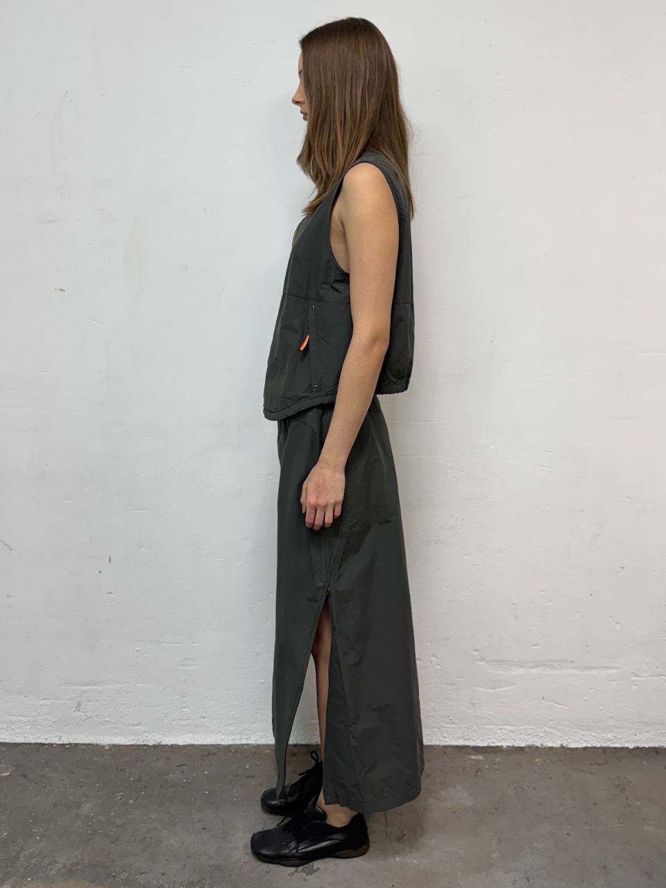 Two-Piece Set Skirt and Vest, Prada Style