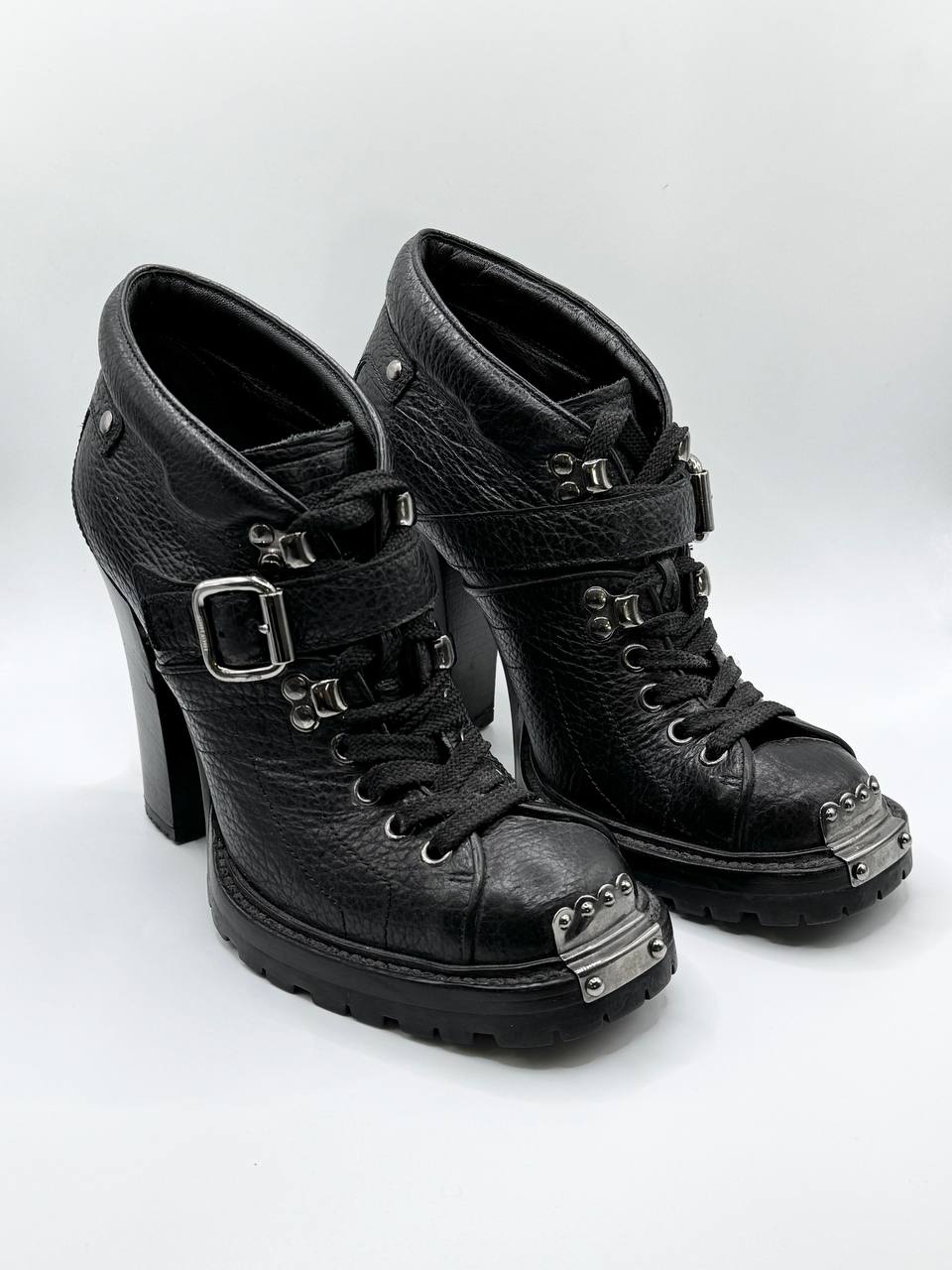 MIU MIU Leather Lace-Up Heels