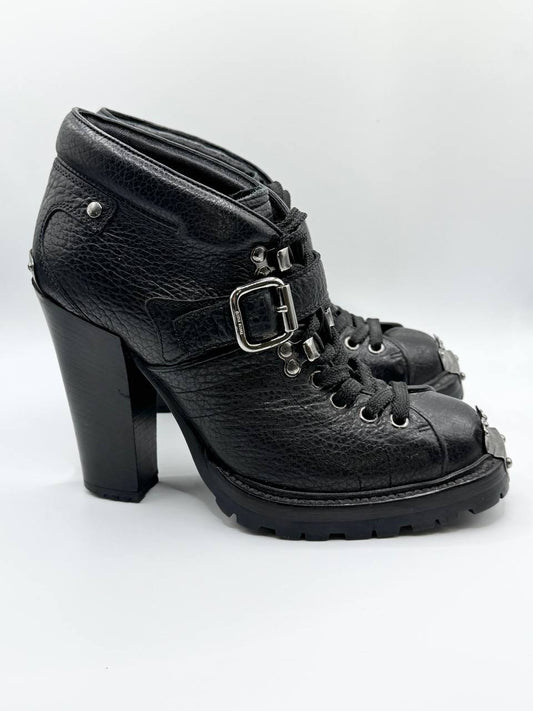 MIU MIU Leather Lace-Up Heels