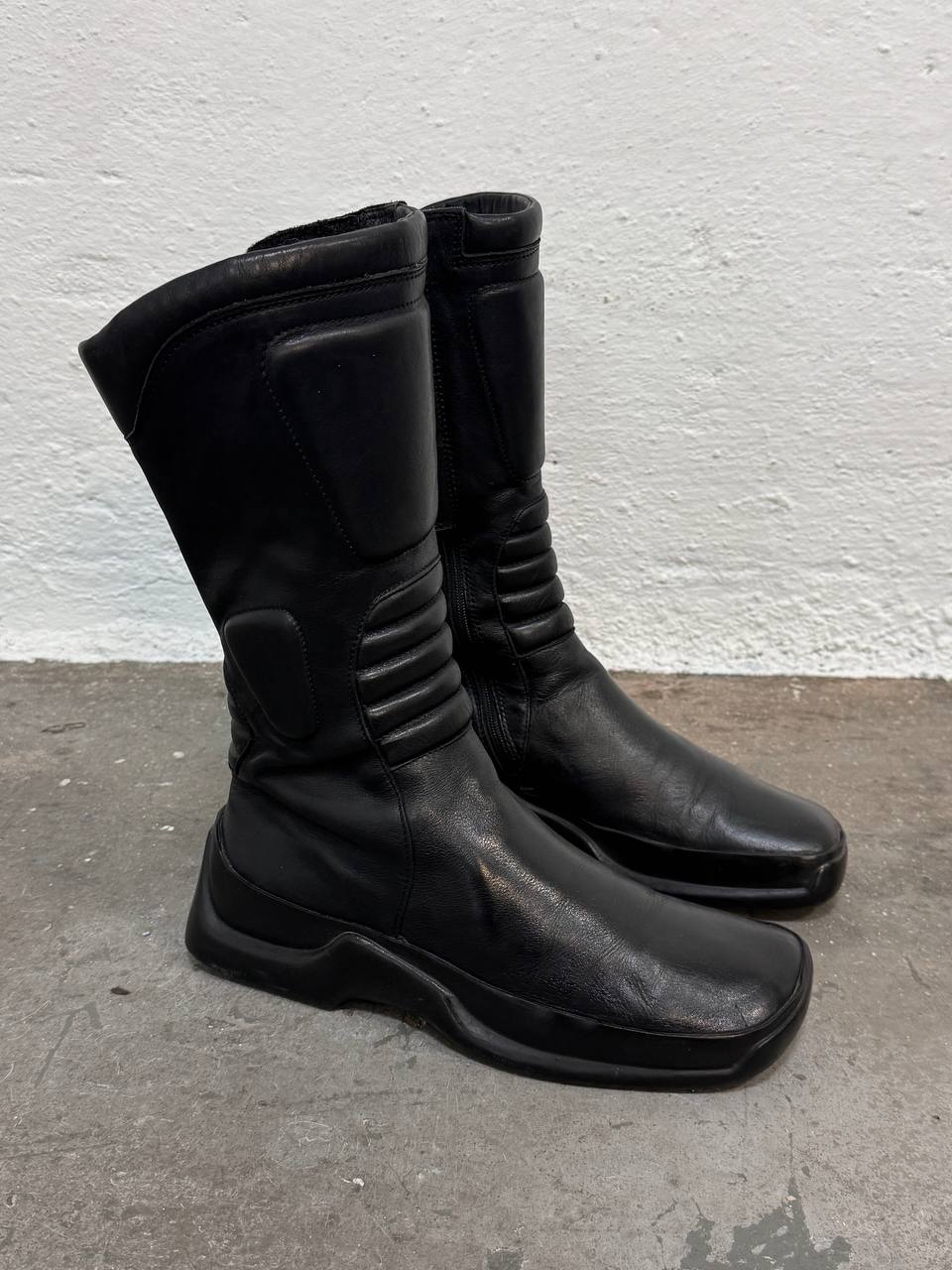 Prada Leather Biker Boots