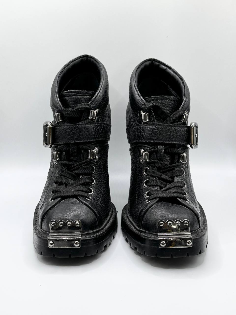MIU MIU Leather Lace-Up Heels