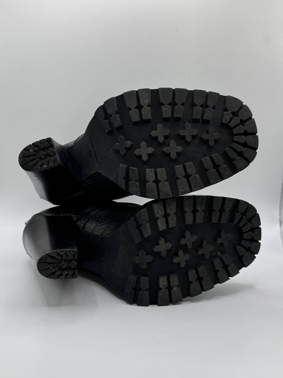 MIU MIU Leather Lace-Up Heels