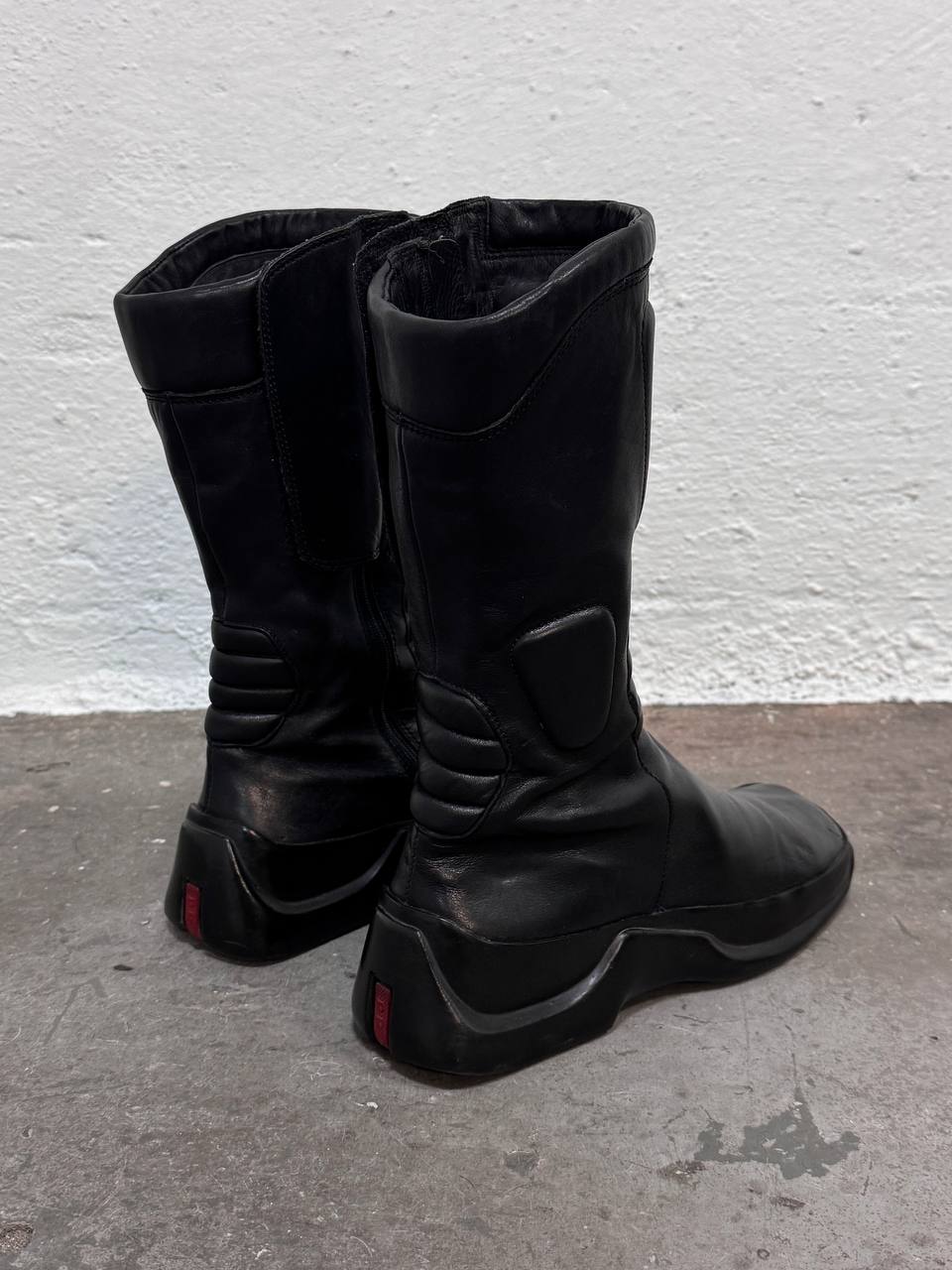 Prada Leather Biker Boots