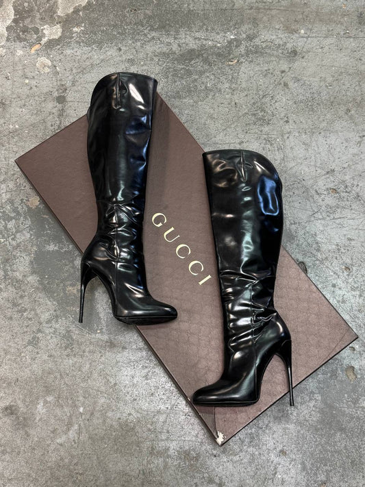 Gucci Leather Heeled Boots