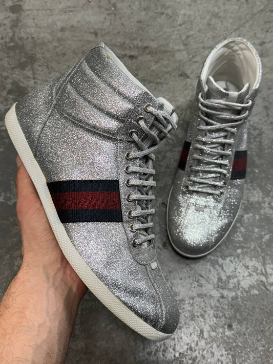 Gucci Silver High Sneakers