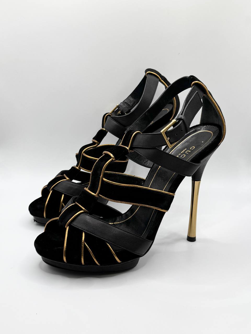 Vintage Gucci Velvet Gladiator Heels