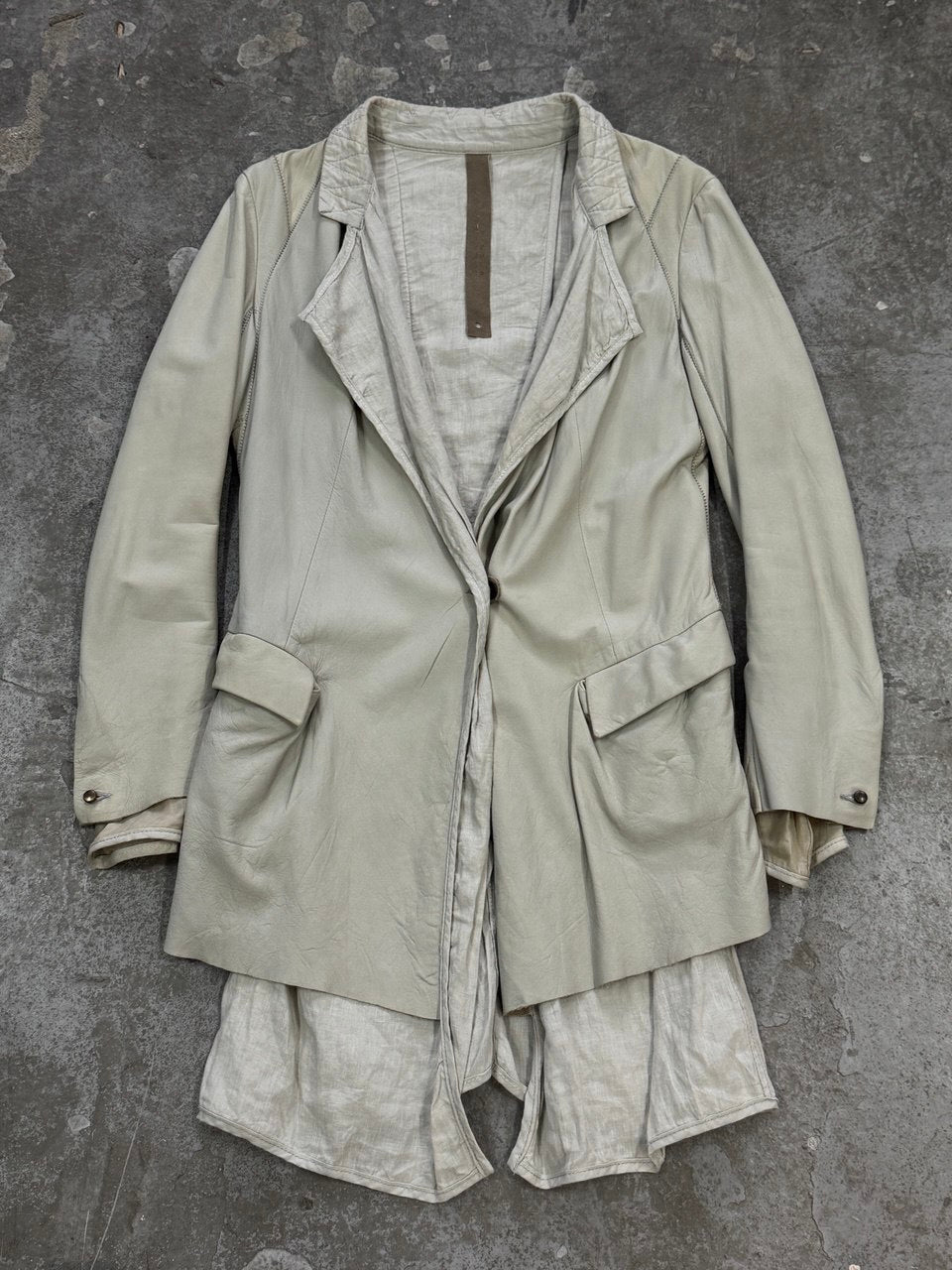 Isaac Sellam "Experience" Lambskin Leather & Silk Layered Jacket