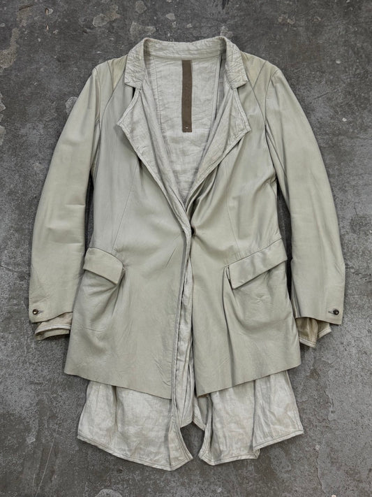 Isaac Sellam "Experience" Lambskin Leather & Silk Layered Jacket