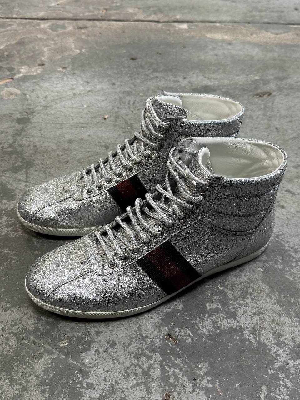 Gucci Silver High Sneakers