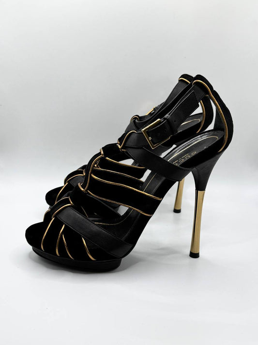 Vintage Gucci Velvet Gladiator Heels