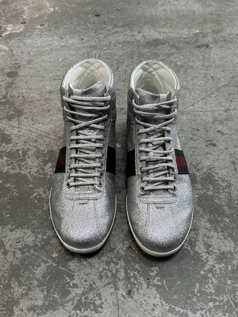 Gucci Silver High Sneakers