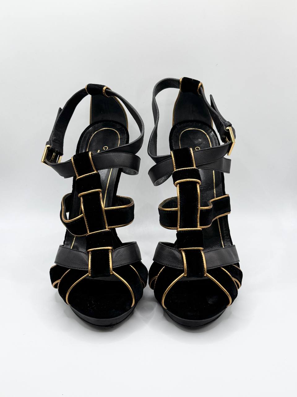 Vintage Gucci Velvet Gladiator Heels
