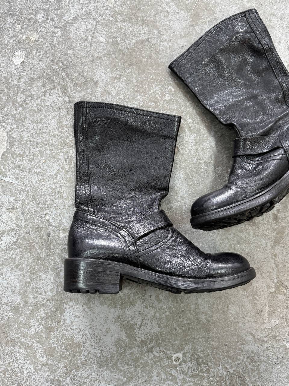 Vintage Genuine Leather Boots with Studs