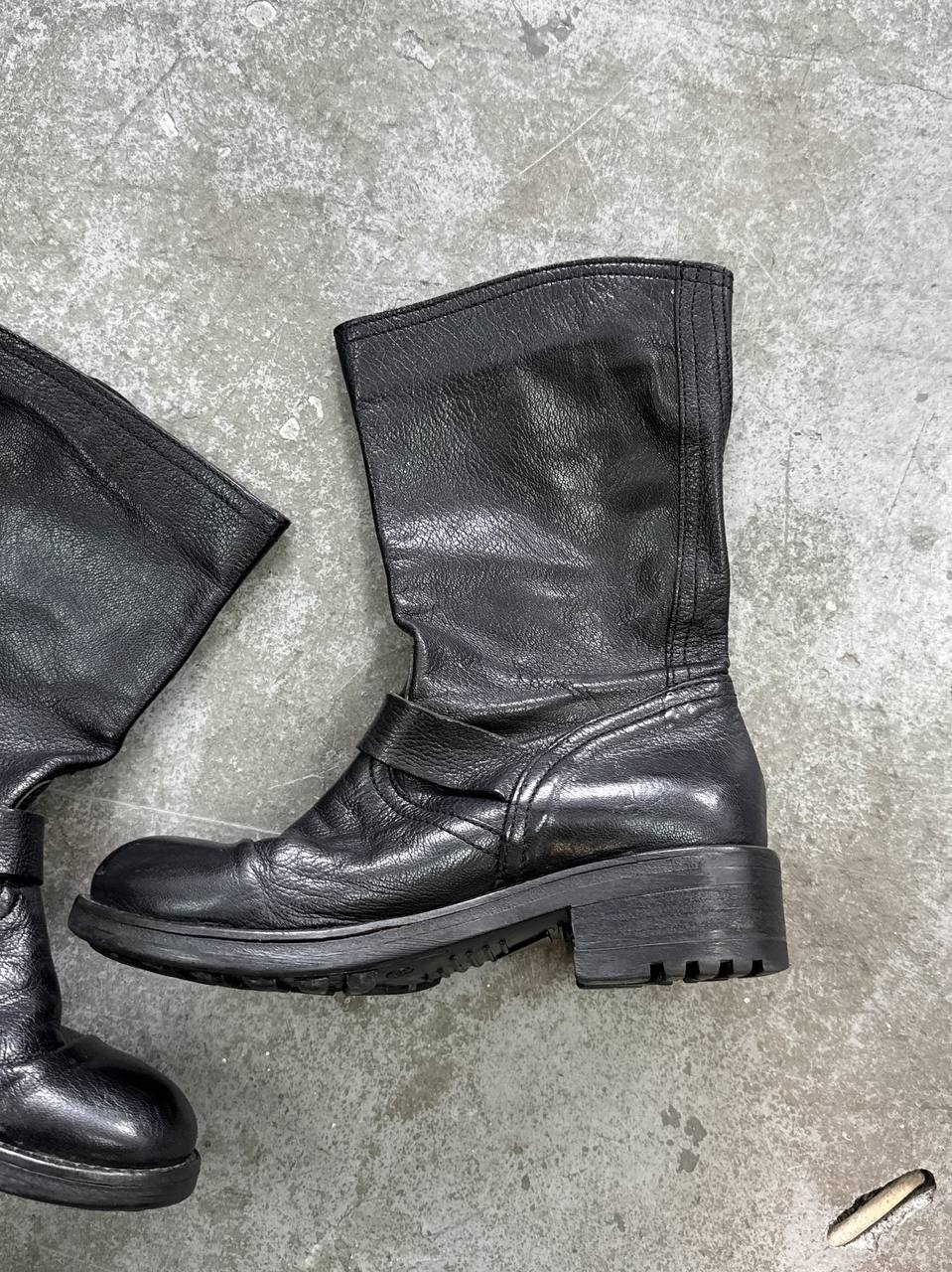 Vintage Genuine Leather Boots with Studs