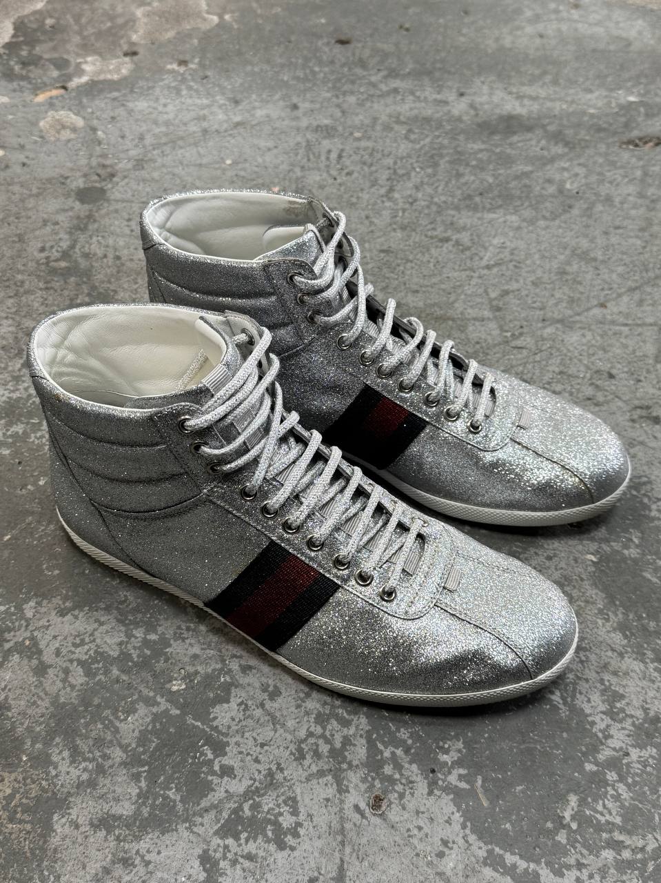 Gucci Silver High Sneakers