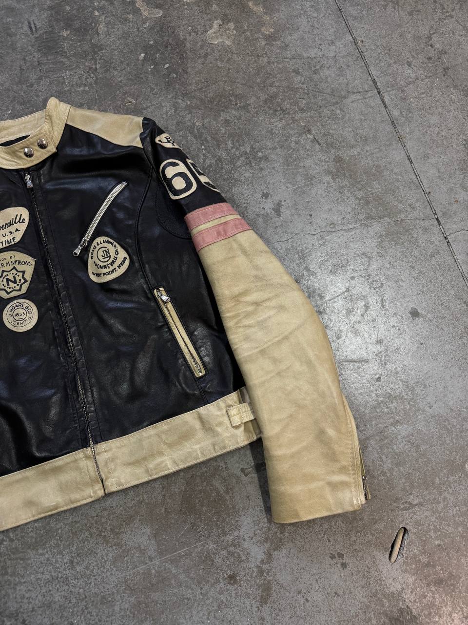 Vintage Racing Leather Jacket Made in Italy