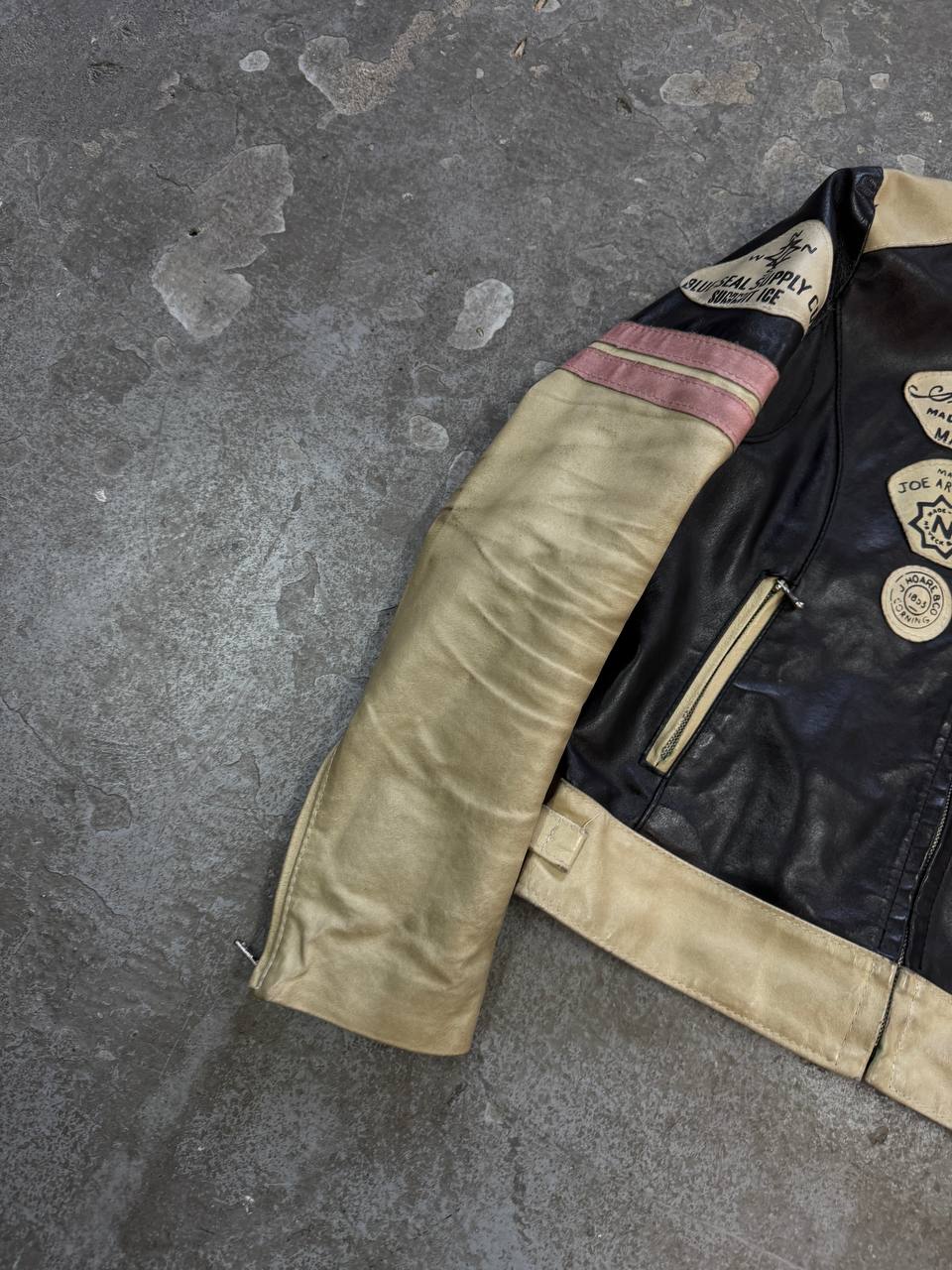 Vintage Racing Leather Jacket Made in Italy