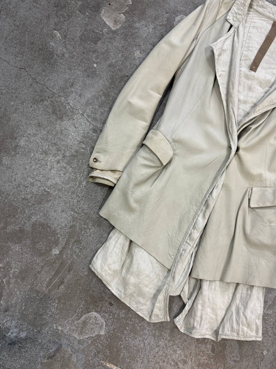 Isaac Sellam "Experience" Lambskin Leather & Silk Layered Jacket