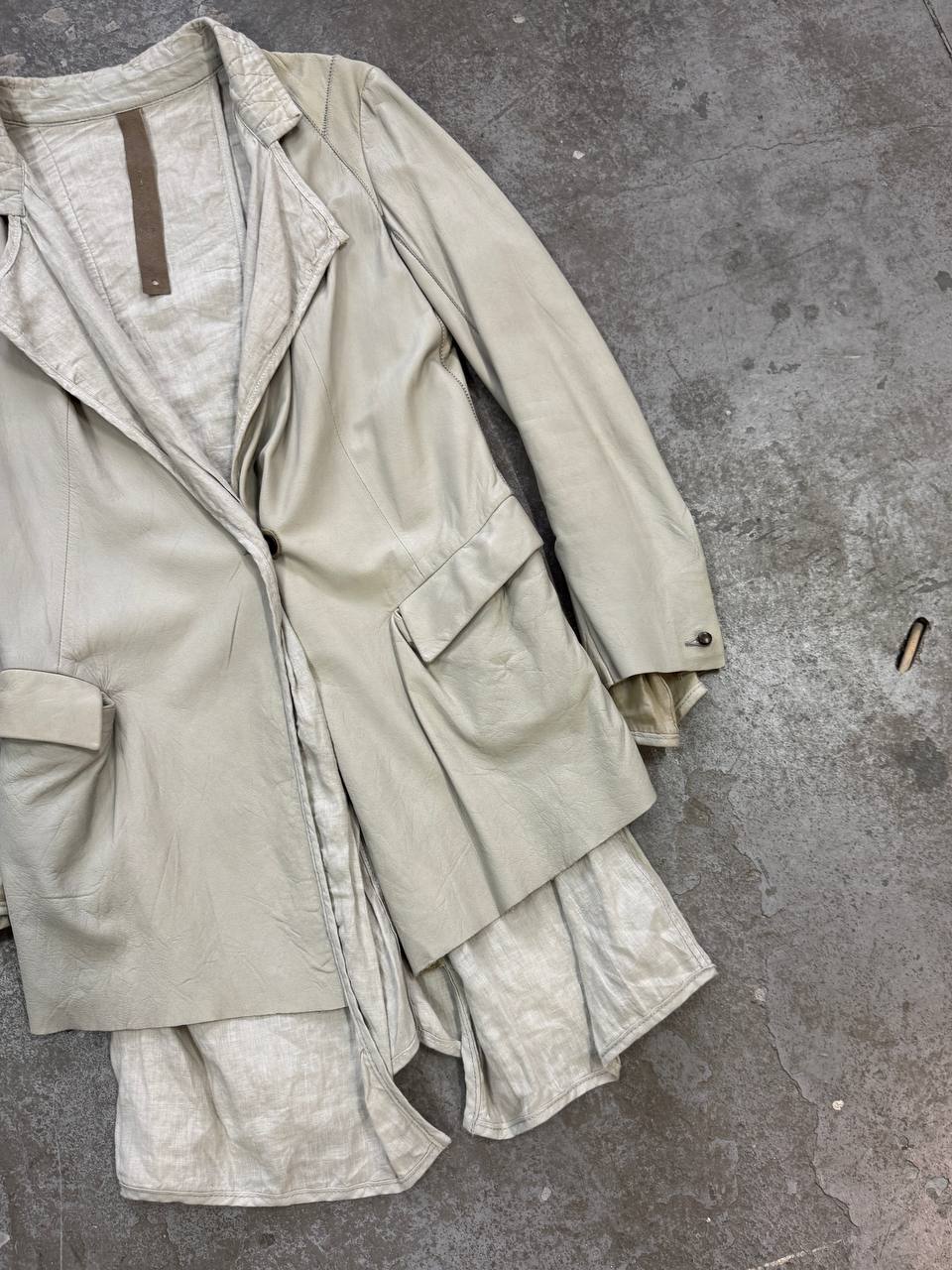 Isaac Sellam "Experience" Lambskin Leather & Silk Layered Jacket