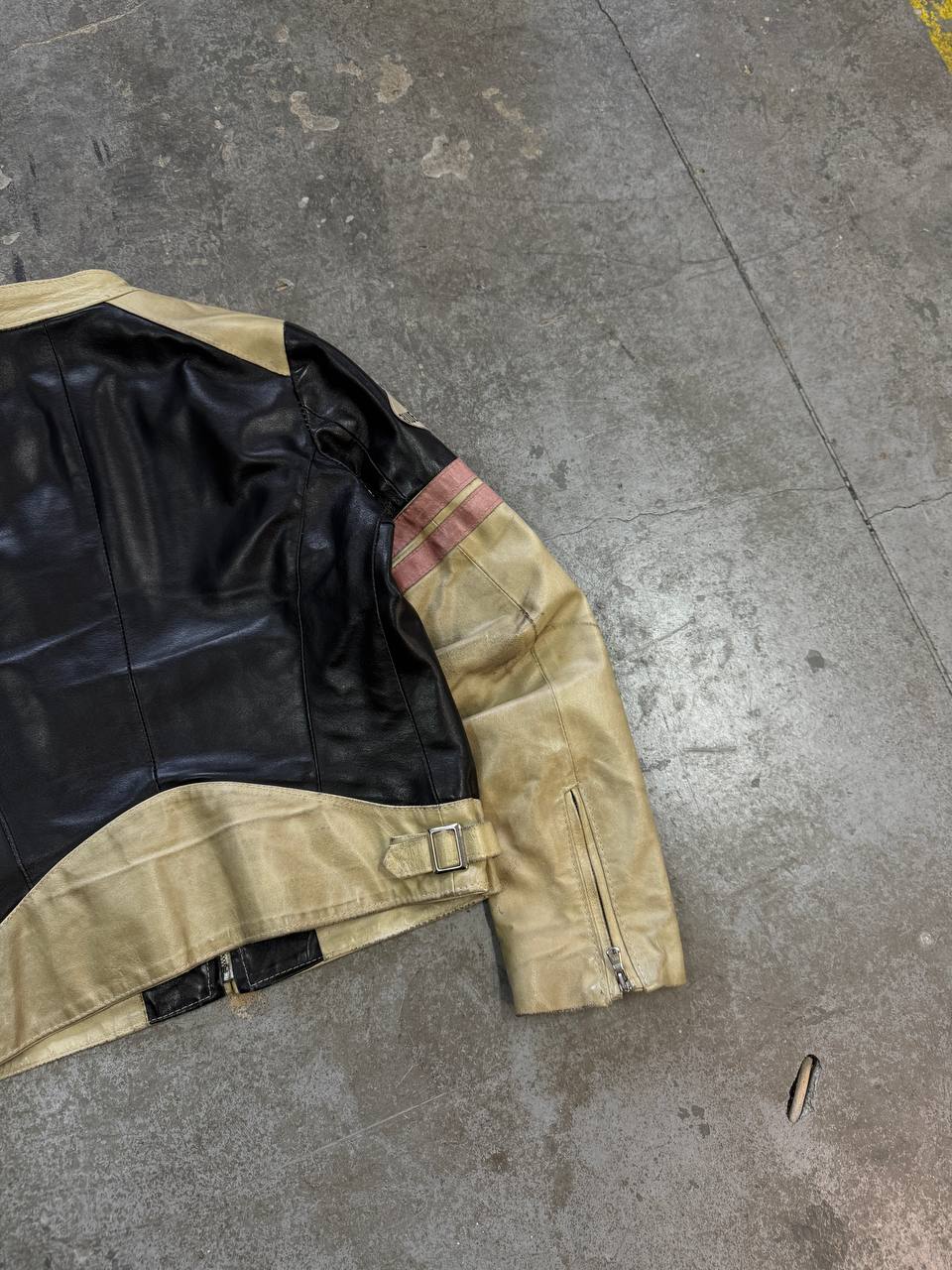 Vintage Racing Leather Jacket Made in Italy