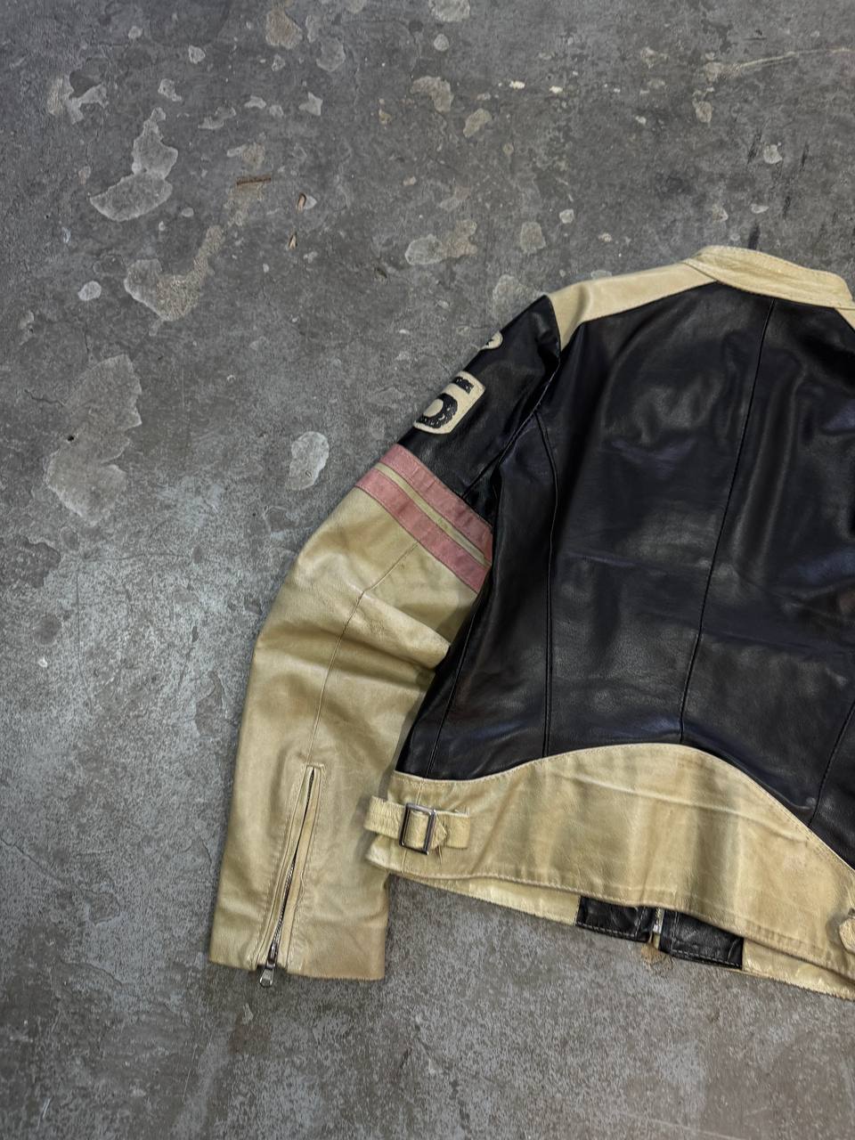 Vintage Racing Leather Jacket Made in Italy