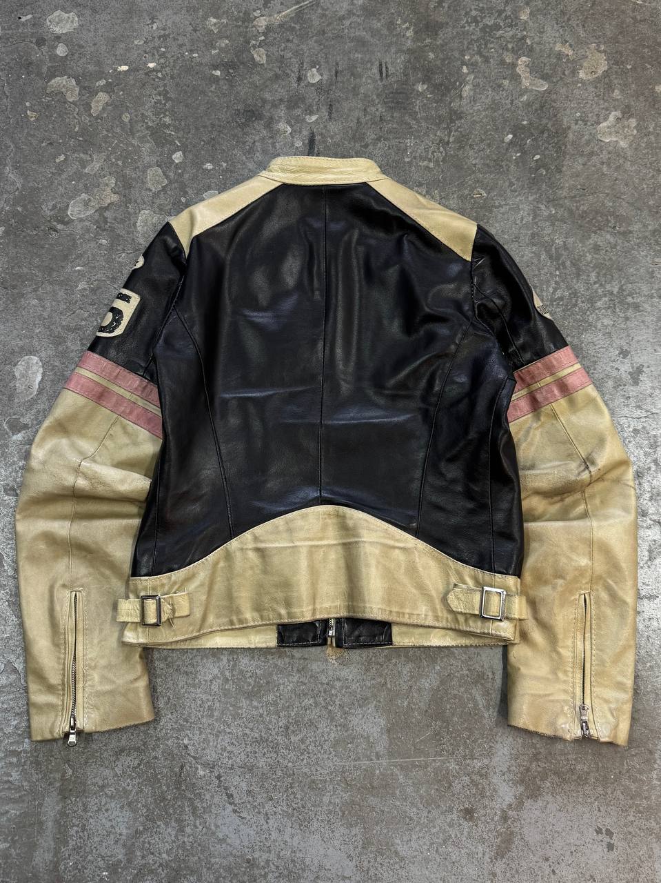 Vintage Racing Leather Jacket Made in Italy