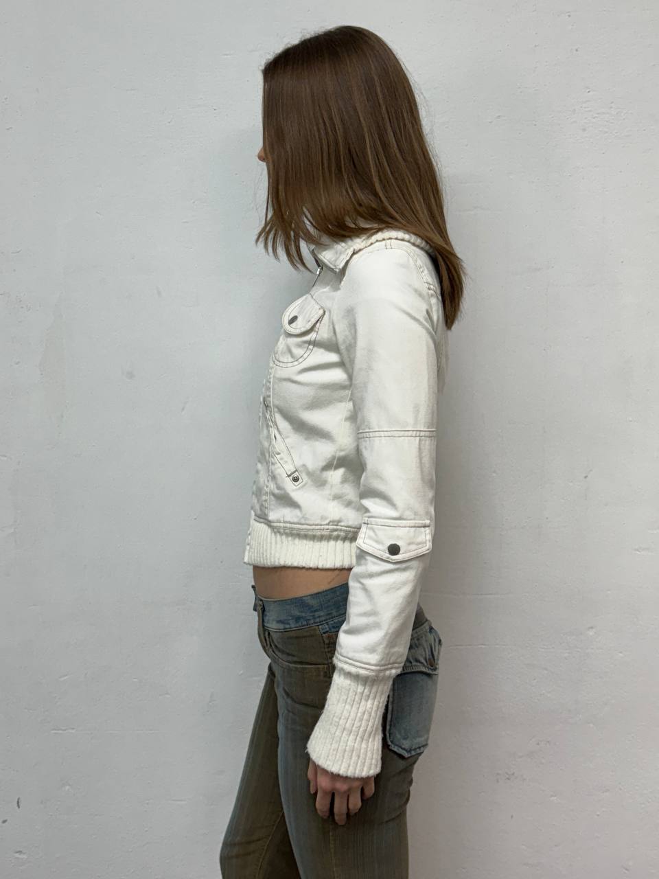 Y2K Denim Bomber Jacket