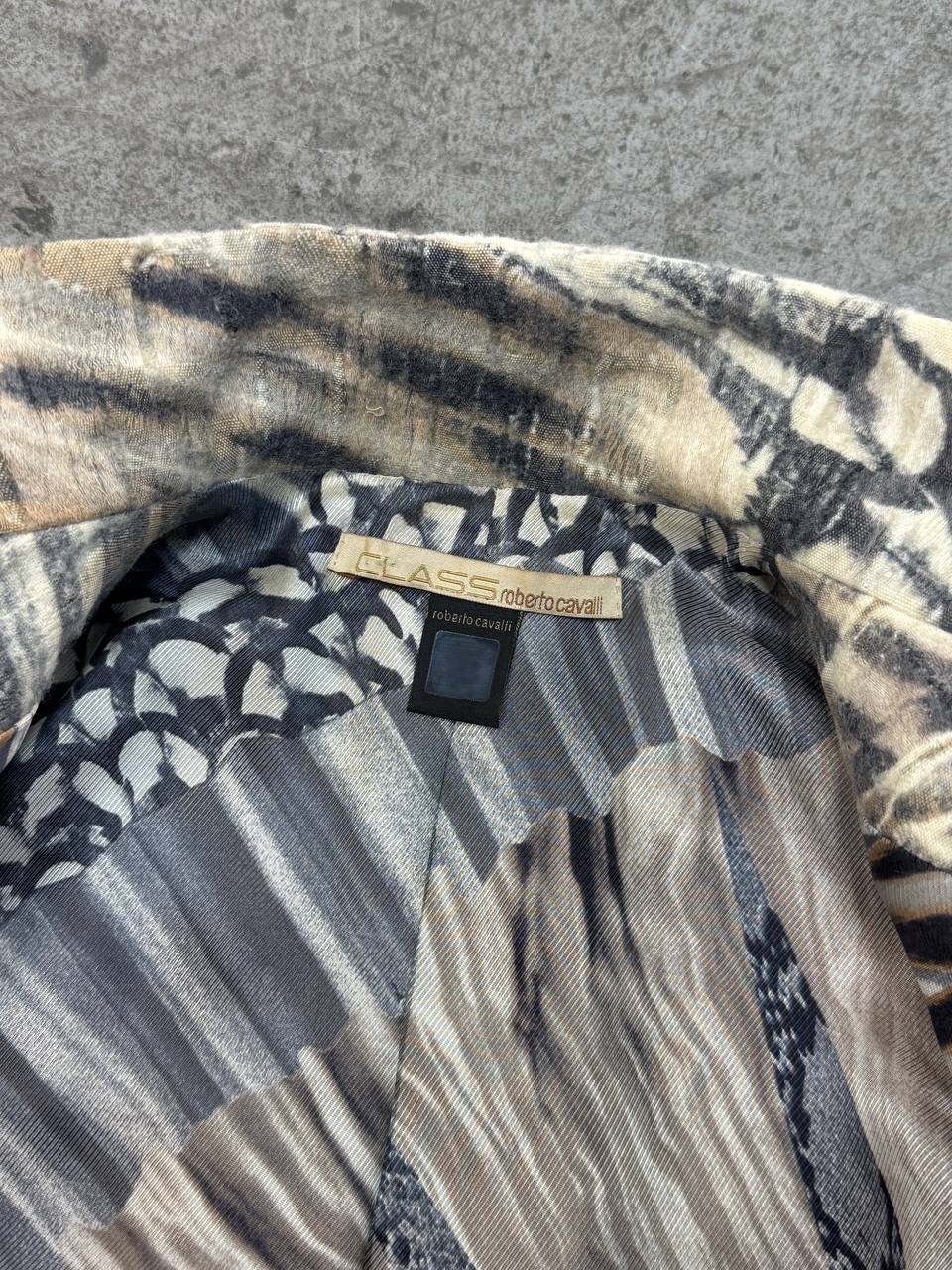 Roberto Cavalli Wool Jacket with Fur Cuffs