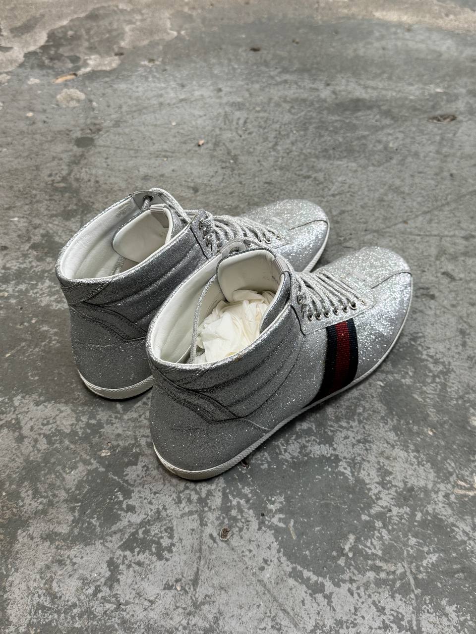 Gucci Silver High Sneakers