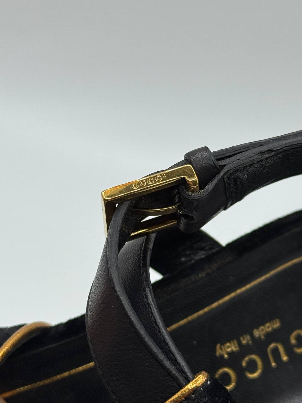 Vintage Gucci Velvet Gladiator Heels