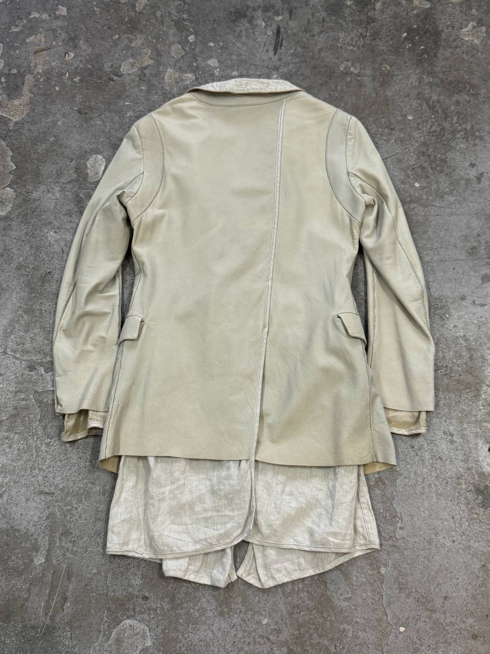 Isaac Sellam "Experience" Lambskin Leather & Silk Layered Jacket