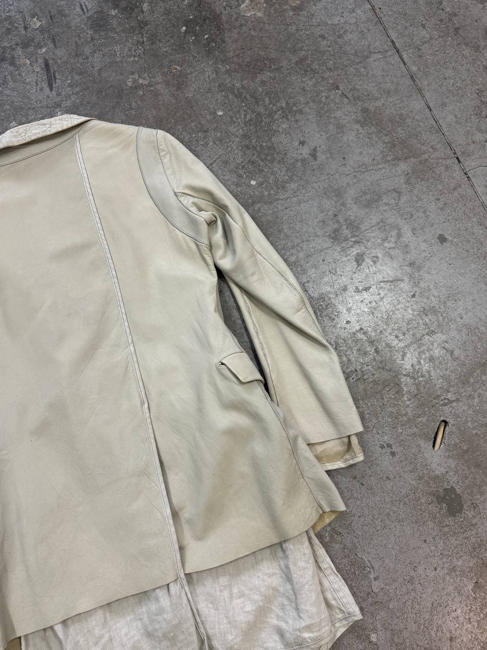 Isaac Sellam "Experience" Lambskin Leather & Silk Layered Jacket