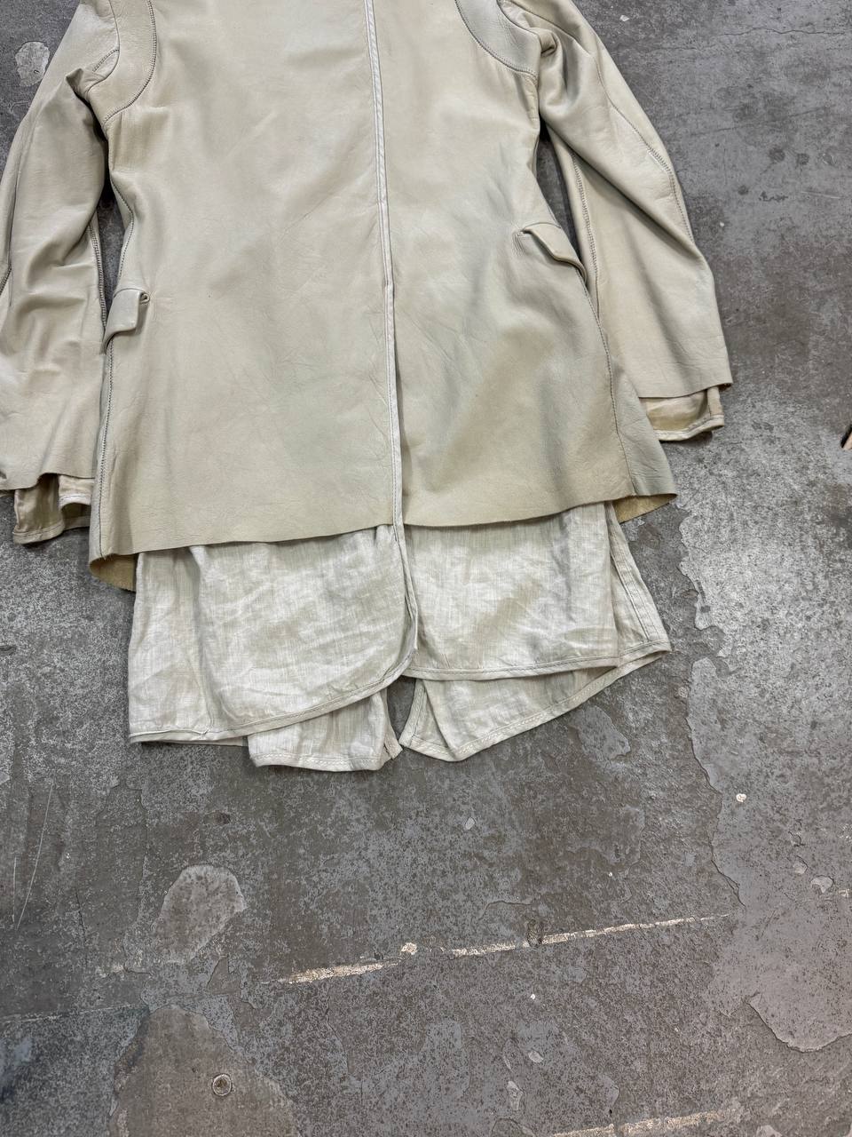 Isaac Sellam "Experience" Lambskin Leather & Silk Layered Jacket