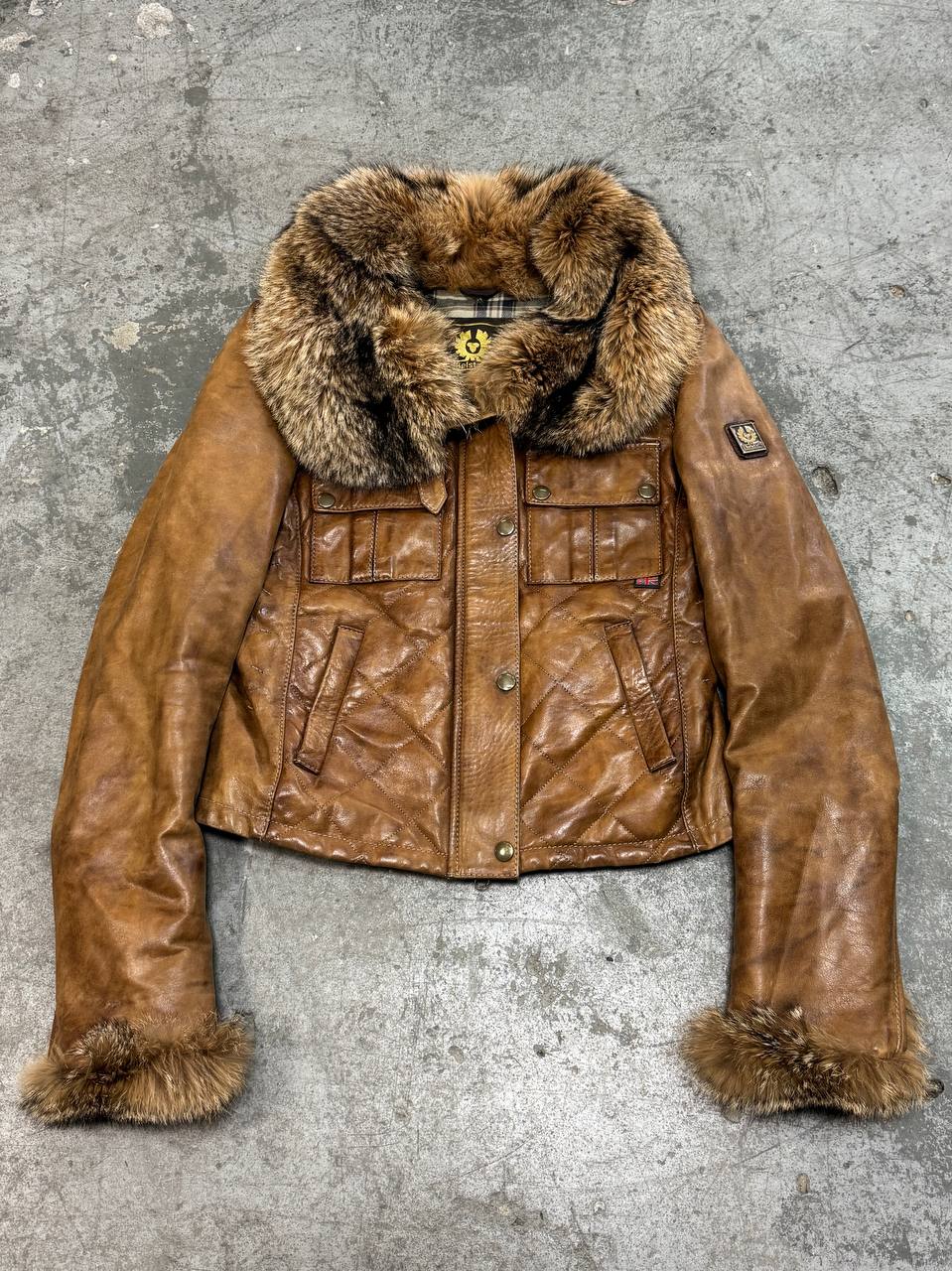 Vintage Belstaff Real Leather With Real Fur Jacket
