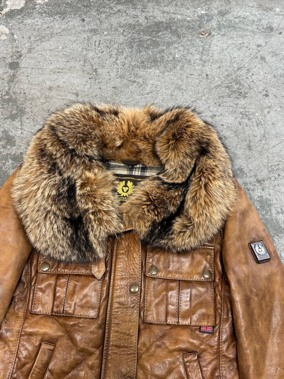 Vintage Belstaff Real Leather With Real Fur Jacket